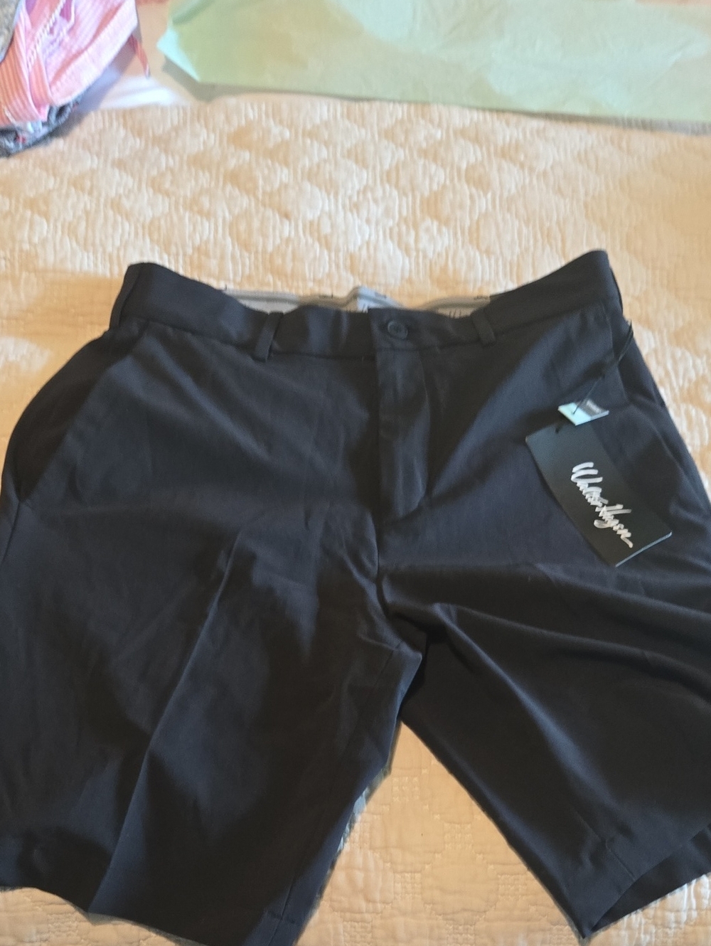 Wrangler Men’s Black Flat-Front Shorts
